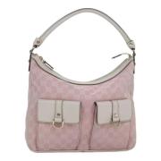 Gucci Vintage Pre-owned Canvas axelremsvskor Pink, Dam