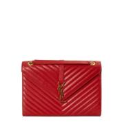 Yves Saint Laurent Vintage Pre-owned Laeder axelremsvskor Red, Dam