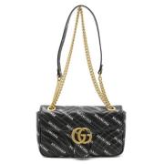 Gucci Vintage Pre-owned Laeder crossbodyvskor Black, Dam