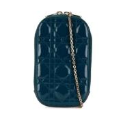 Dior Vintage Pre-owned Laeder crossbodyvskor Blue, Dam