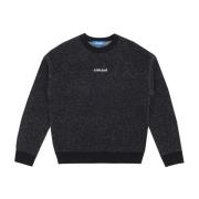 Usual Logo Crew Sweater i Svart Black, Herr