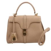 Celine Vintage Pre-owned Laeder handvskor Beige, Dam