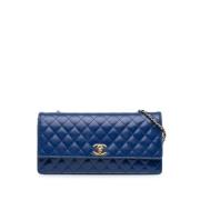 Chanel Vintage Pre-owned Laeder crossbodyvskor Blue, Dam