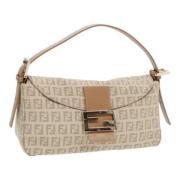 Fendi Vintage Pre-owned Canvas axelremsvskor Beige, Dam