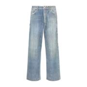 Emporio Armani Cargo stretch denim jeans för män Blue, Herr