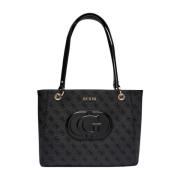 Guess Eco Mietta Noel Tote Väska Black, Dam