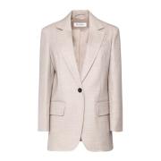 Max Mara Beige Ull Blazer Italien Handgjord Beige, Dam