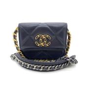 Chanel Vintage Pre-owned Tyg chanel-vskor Blue, Dam