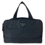 Prada Vintage Pre-owned Canvas handvskor Black, Dam