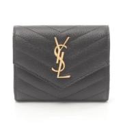 Yves Saint Laurent Vintage Pre-owned Laeder plnbcker Black, Dam