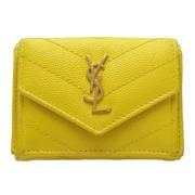 Yves Saint Laurent Vintage Pre-owned Laeder plnbcker Yellow, Dam