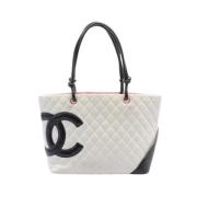 Chanel Vintage Pre-owned Laeder totevskor White, Dam