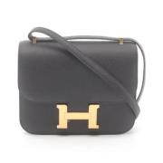 Hermès Vintage Pre-owned Laeder crossbodyvskor Black, Dam