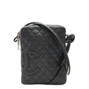 Chanel Vintage Pre-owned Laeder crossbodyvskor Black, Dam