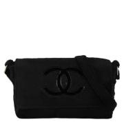 Chanel Vintage Pre-owned Tyg crossbodyvskor Black, Dam