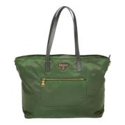 Prada Vintage Pre-owned Tyg prada-vskor Green, Dam