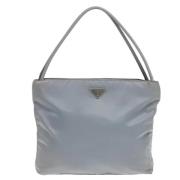 Prada Vintage Pre-owned Tyg totevskor Gray, Dam