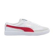 Puma Låg Profil Basket Sneakers Vit Läder White, Herr