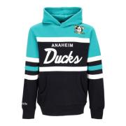 Mitchell & Ness Anaheim Ducks Head Coach Hoodie Black, Herr