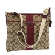 Coach Pre-owned Pre-owned Canvas axelremsvskor Beige, Dam