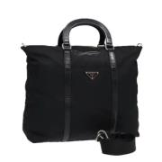 Prada Vintage Pre-owned Nylon prada-vskor Black, Dam