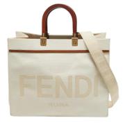 Fendi Vintage Pre-owned Laeder fendi-vskor White, Dam