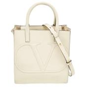 Valentino Vintage Pre-owned Laeder totevskor White, Dam