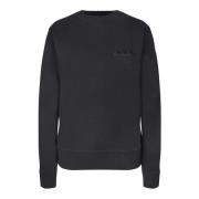 Moncler Lyxig Ullstickad Crewneck Tröja Black, Dam