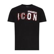 Dsquared2 Avslappnad Bomull T-shirt Black, Herr