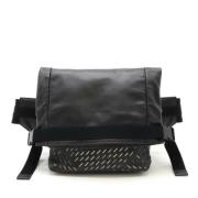 Bottega Veneta Vintage Pre-owned Laeder axelremsvskor Black, Herr