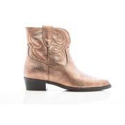 Toral Bronze Cowboy Ankelboot Beige, Dam