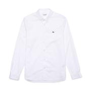 Lacoste Premium Bomull Regular Fit Skjorta White, Herr