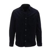 Paul & Shark Blå Sammet Overshirt Blue, Herr