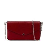 Louis Vuitton Vintage Pre-owned Laeder axelremsvskor Red, Dam