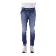 Dondup Denim Jeans med Logotyp Bakficka Blue, Herr