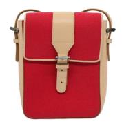 Burberry Vintage Pre-owned Canvas axelremsvskor Red, Dam