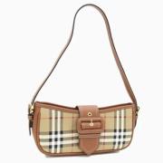 Burberry Vintage Pre-owned Laeder axelremsvskor Beige, Dam