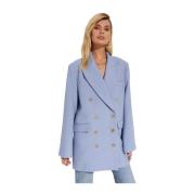 Khaite Blå Ull Blazer Blue, Dam