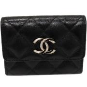 Chanel Vintage Pre-owned Laeder plnbcker Black, Dam