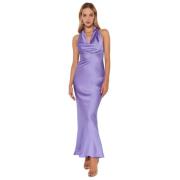 Norma Kamali Lila Halter Maxi Klänning Purple, Dam