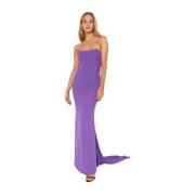 Giuseppe Di Morabito Lila Maxi Klänning med Off-Shoulder Purple, Dam