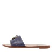 Louis Vuitton Vintage Pre-owned Laeder sandaler Blue, Dam