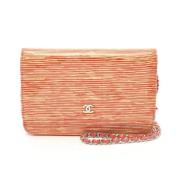 Chanel Vintage Pre-owned Laeder crossbodyvskor Beige, Dam