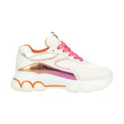 Hogan Hyperactive Sneakers i Off-White Läder Multicolor, Dam