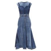 Alexander McQueen Pre-owned Pre-owned Denim klnningar Blue, Dam