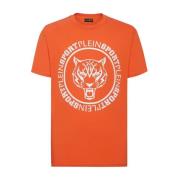 Plein Sport Orange Tiger T-shirt Orange, Herr