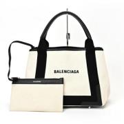 Balenciaga Vintage Pre-owned Canvas handvskor Beige, Dam