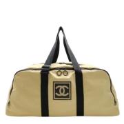 Chanel Vintage Pre-owned Tyg resvskor Beige, Dam