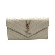 Yves Saint Laurent Vintage Pre-owned Laeder plnbcker Beige, Dam