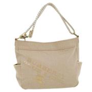 Burberry Vintage Pre-owned Canvas handvskor Beige, Dam